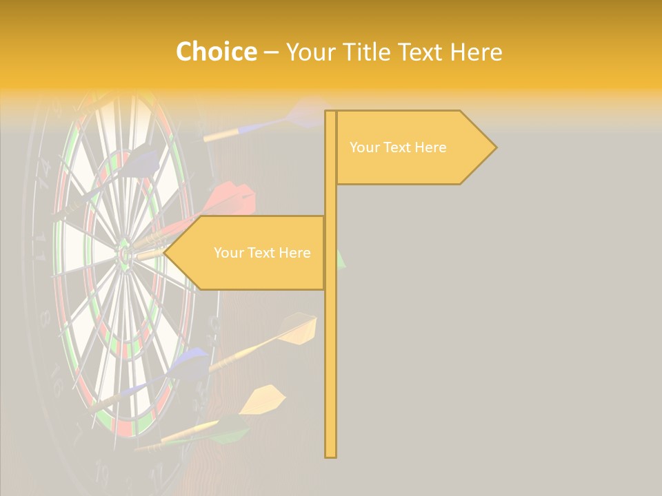 Bulls Eye Illustration Computer Generated PowerPoint Template
