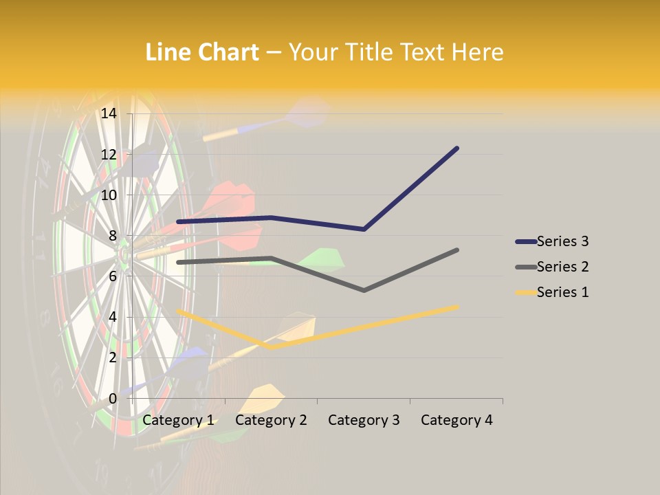 Bulls Eye Illustration Computer Generated PowerPoint Template