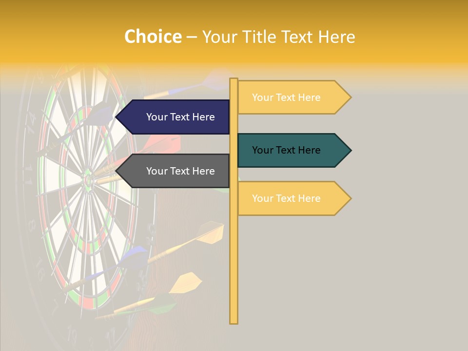 Bulls Eye Illustration Computer Generated PowerPoint Template