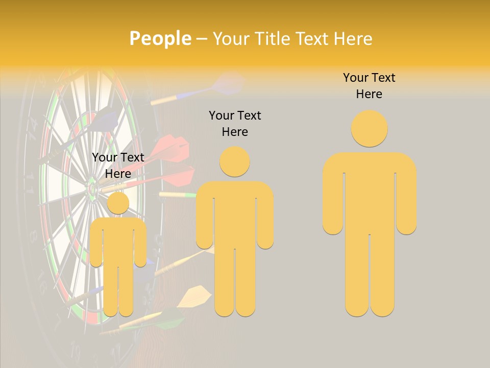 Bulls Eye Illustration Computer Generated PowerPoint Template