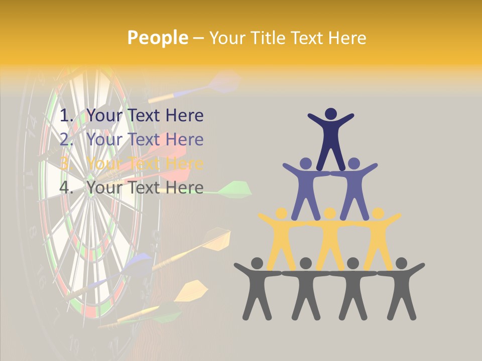 Bulls Eye Illustration Computer Generated PowerPoint Template