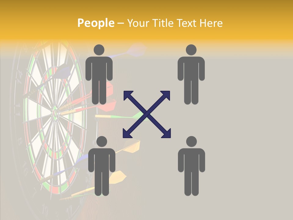 Bulls Eye Illustration Computer Generated PowerPoint Template