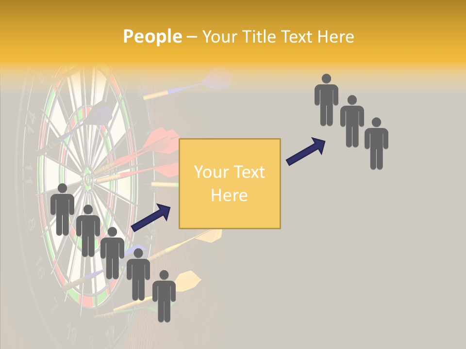 Bulls Eye Illustration Computer Generated PowerPoint Template