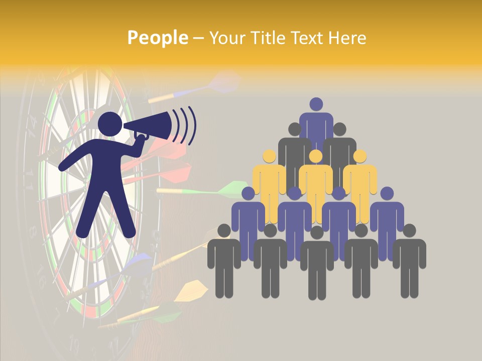 Bulls Eye Illustration Computer Generated PowerPoint Template