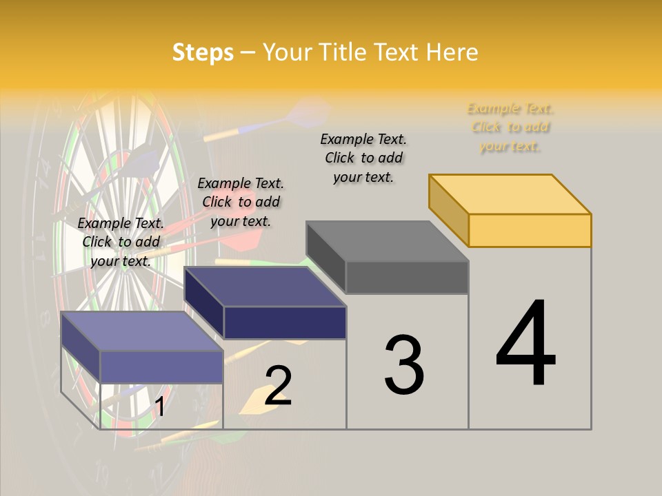 Bulls Eye Illustration Computer Generated PowerPoint Template