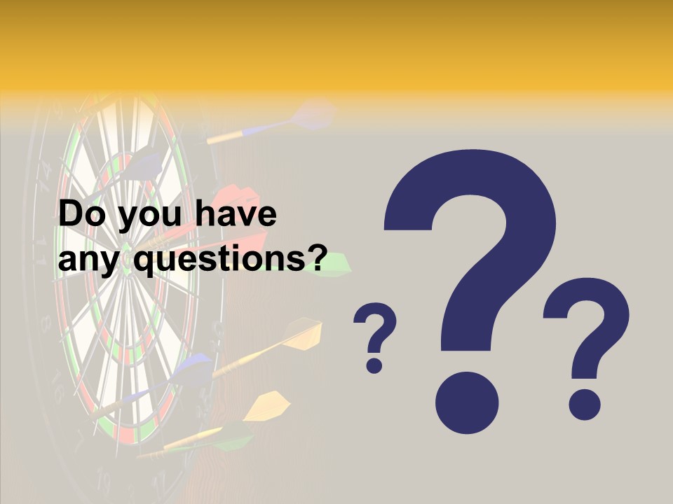 Bulls Eye Illustration Computer Generated PowerPoint Template