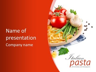 Green Meal Pasta PowerPoint Template