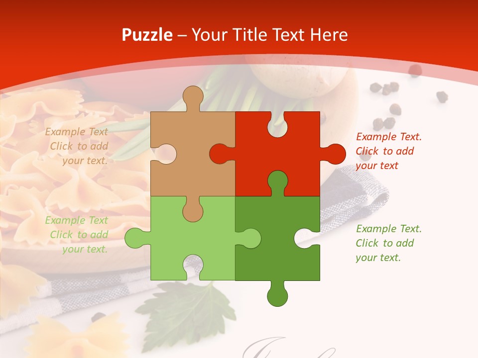 Green Meal Pasta PowerPoint Template