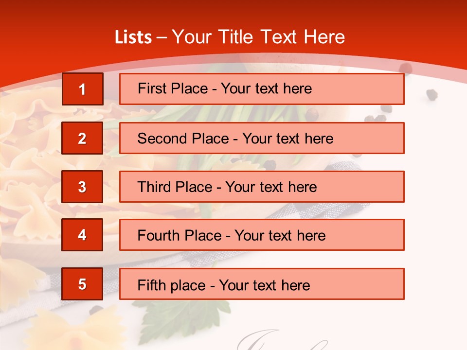 Green Meal Pasta PowerPoint Template