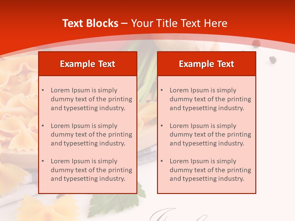 Green Meal Pasta PowerPoint Template