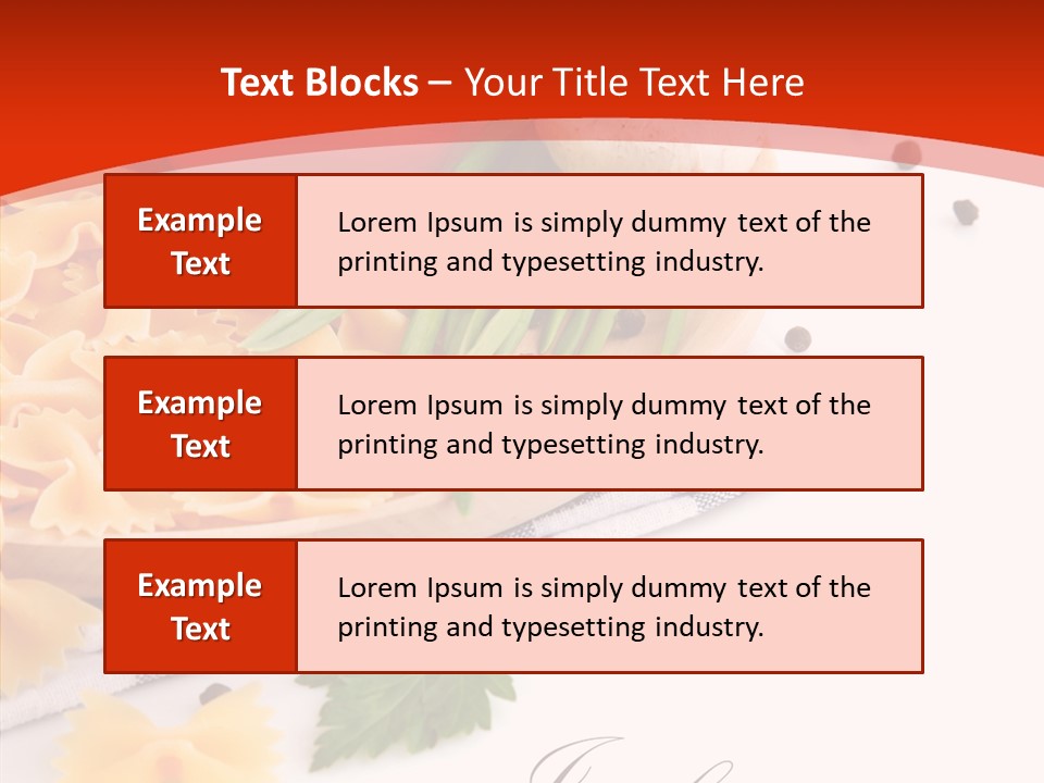 Green Meal Pasta PowerPoint Template