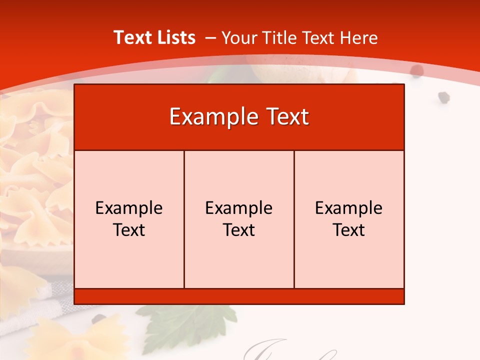 Green Meal Pasta PowerPoint Template