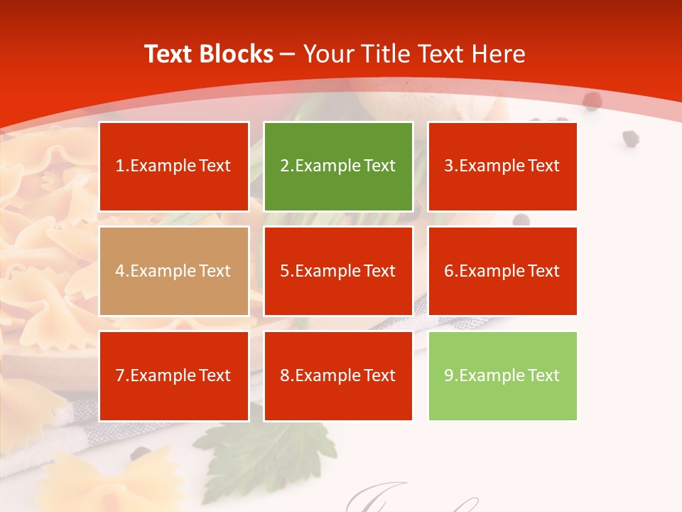 Green Meal Pasta PowerPoint Template