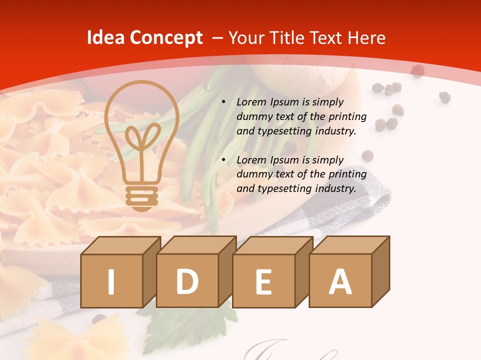 Green Meal Pasta PowerPoint Template