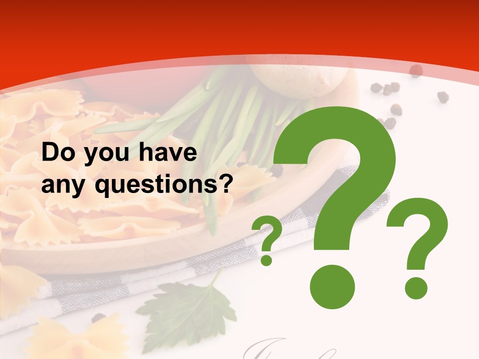 Green Meal Pasta PowerPoint Template