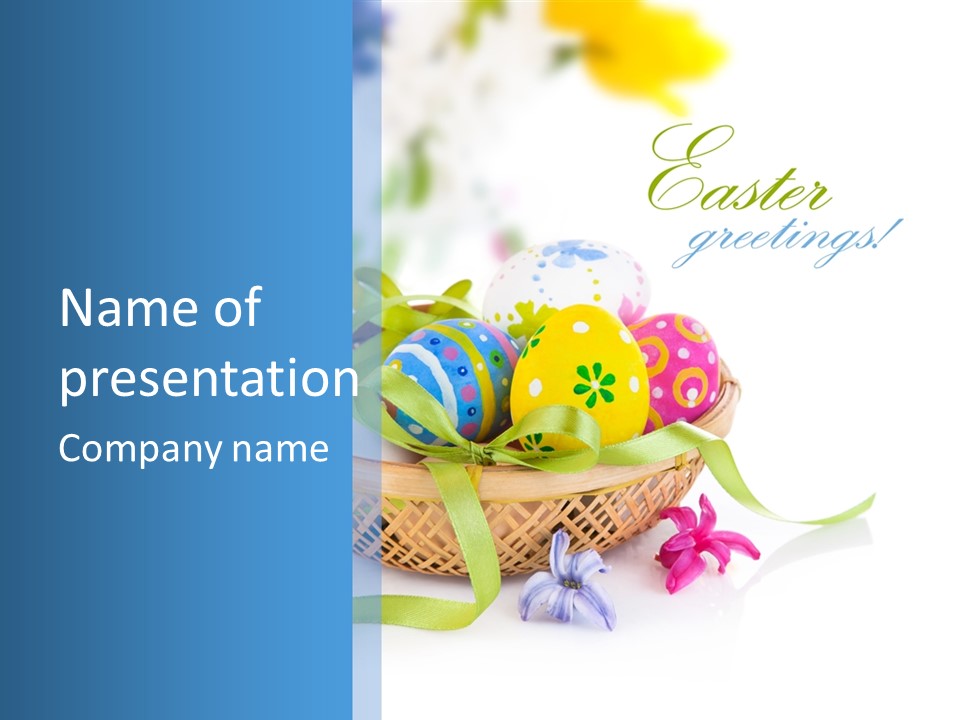 Flower Bow Egg PowerPoint Template