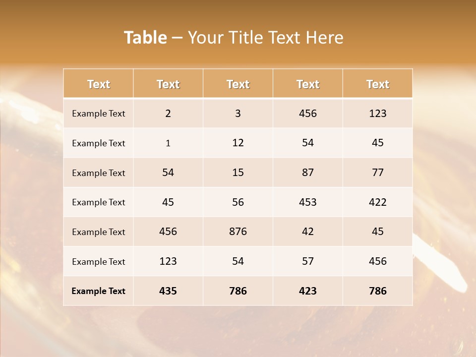 Sweetener Nature Dinner PowerPoint Template