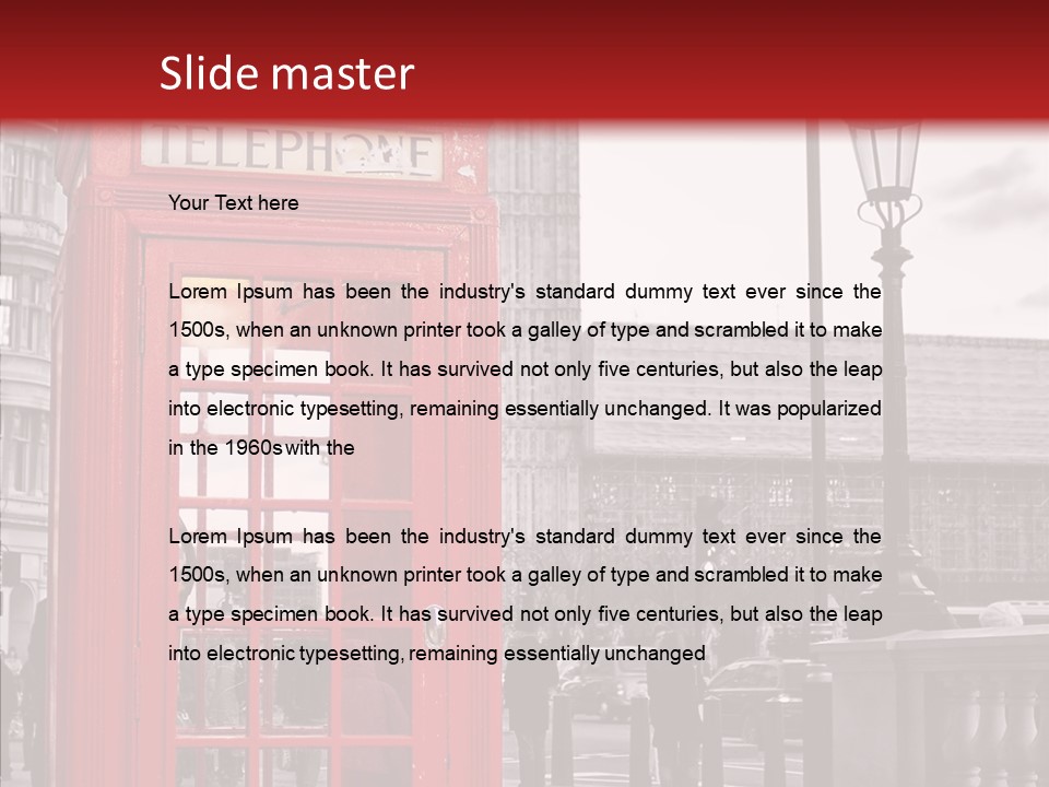 Landmark Telephone Europe PowerPoint Template