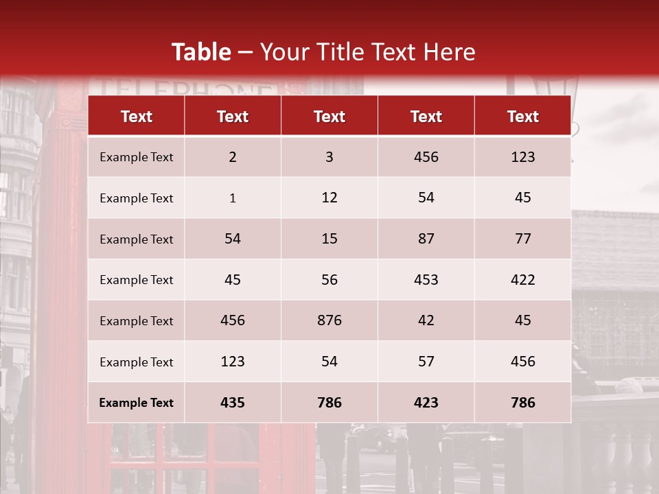 Landmark Telephone Europe PowerPoint Template