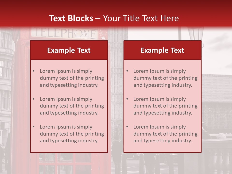 Landmark Telephone Europe PowerPoint Template