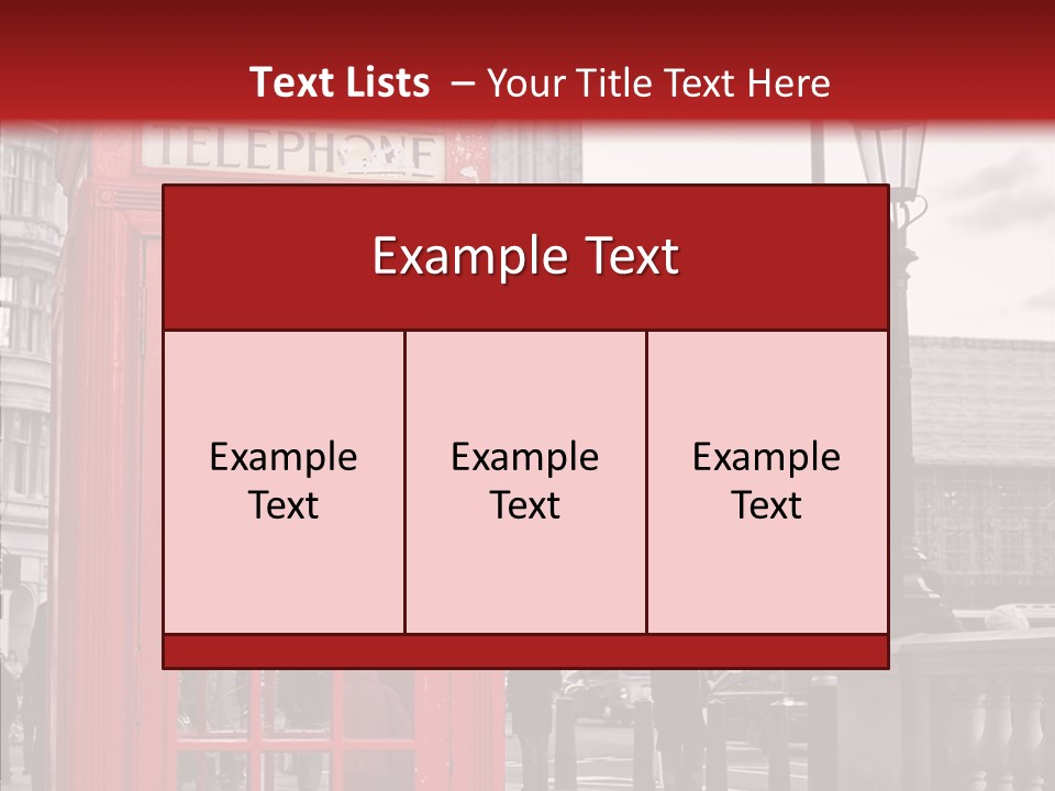 Landmark Telephone Europe PowerPoint Template