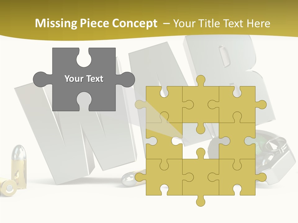 White Equipment Objects PowerPoint Template