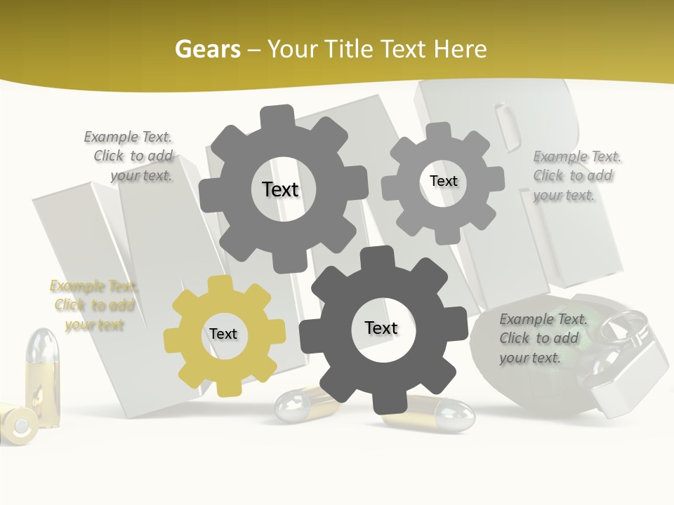 White Equipment Objects PowerPoint Template
