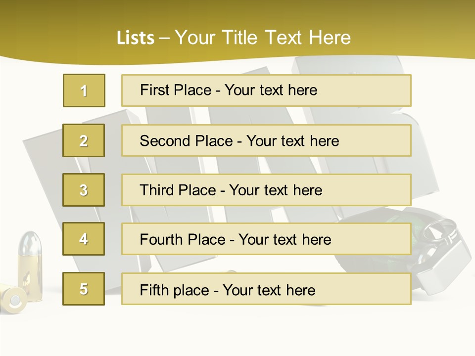 White Equipment Objects PowerPoint Template
