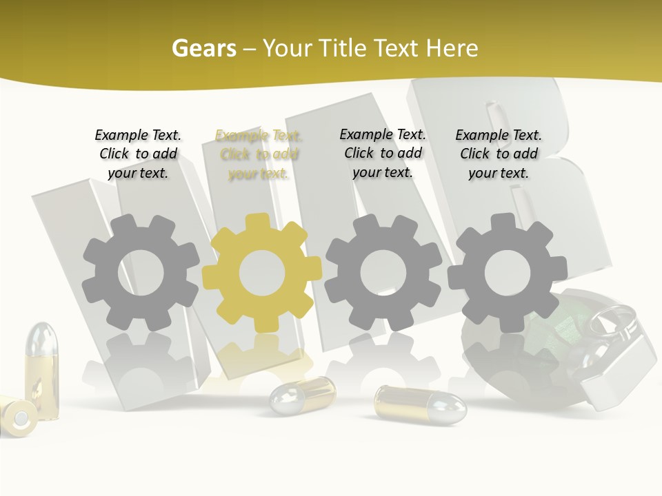 White Equipment Objects PowerPoint Template