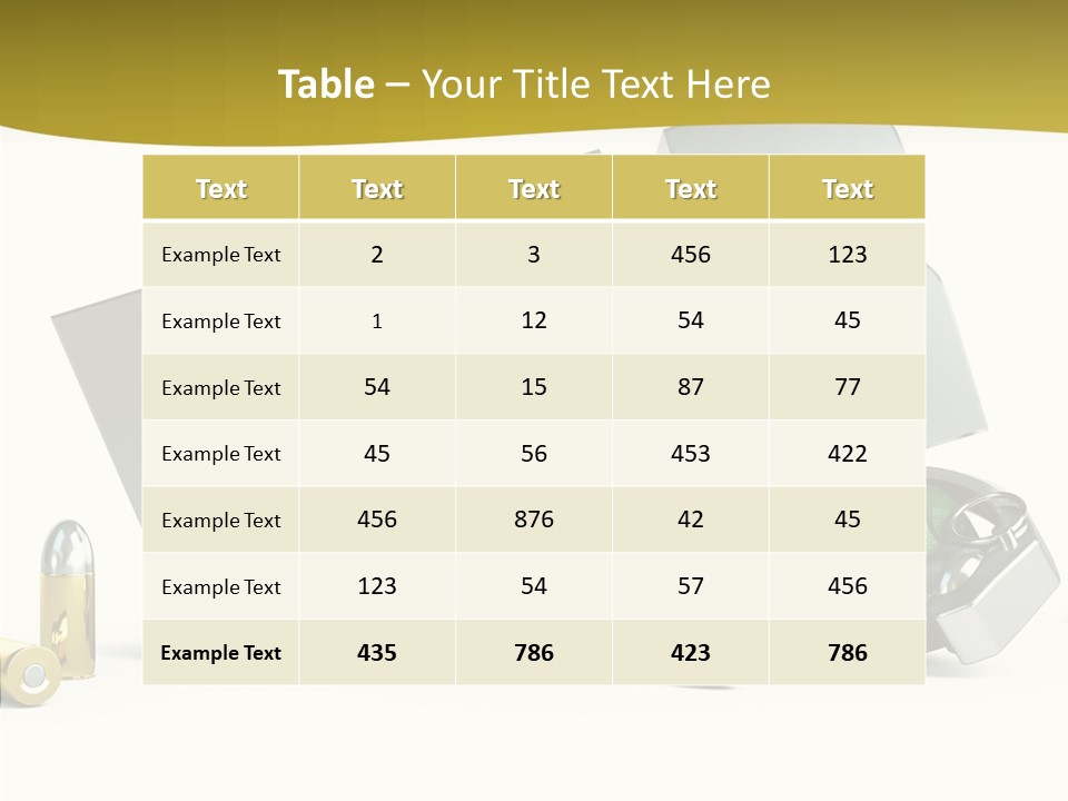 White Equipment Objects PowerPoint Template
