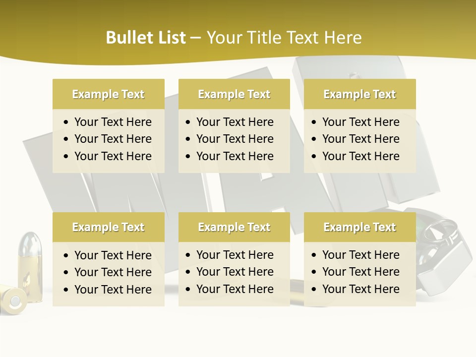 White Equipment Objects PowerPoint Template