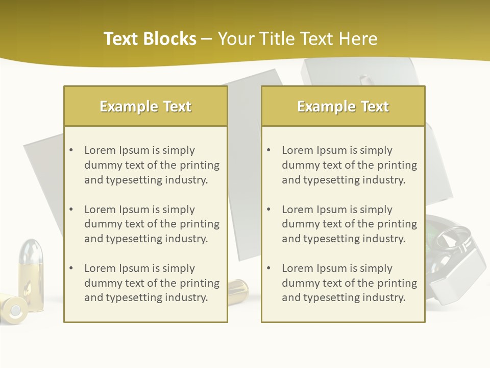 White Equipment Objects PowerPoint Template
