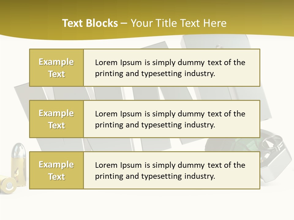 White Equipment Objects PowerPoint Template