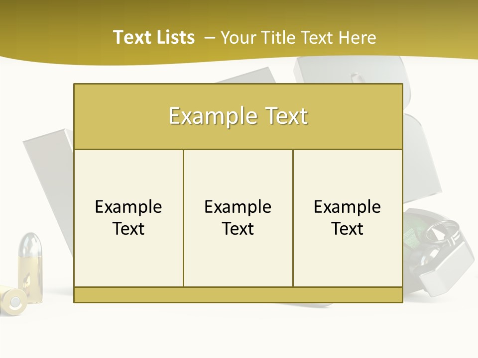 White Equipment Objects PowerPoint Template