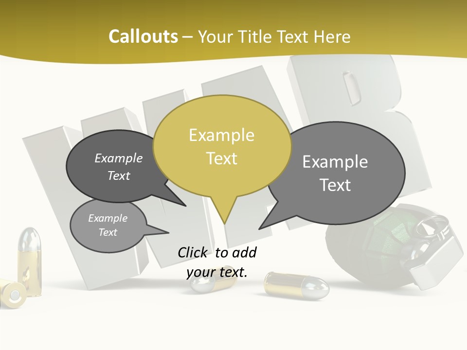 White Equipment Objects PowerPoint Template