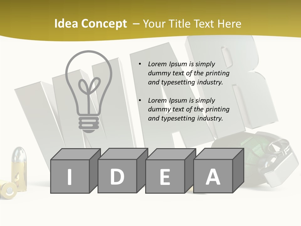 White Equipment Objects PowerPoint Template