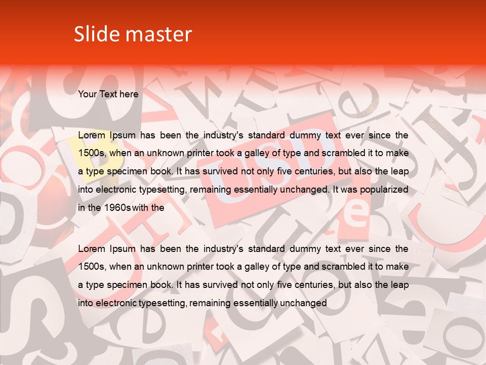 Letters Conditions Cataloger PowerPoint Template