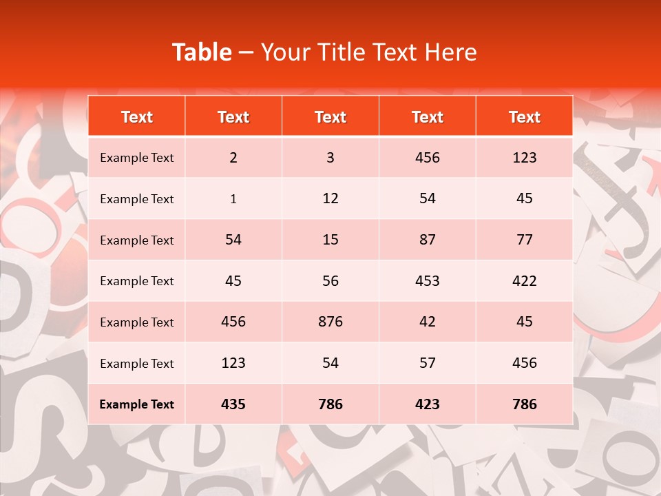 Letters Conditions Cataloger PowerPoint Template