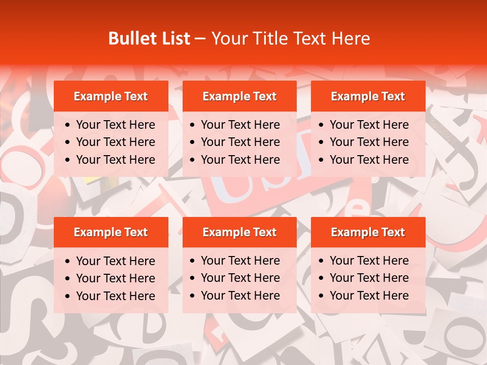 Letters Conditions Cataloger PowerPoint Template
