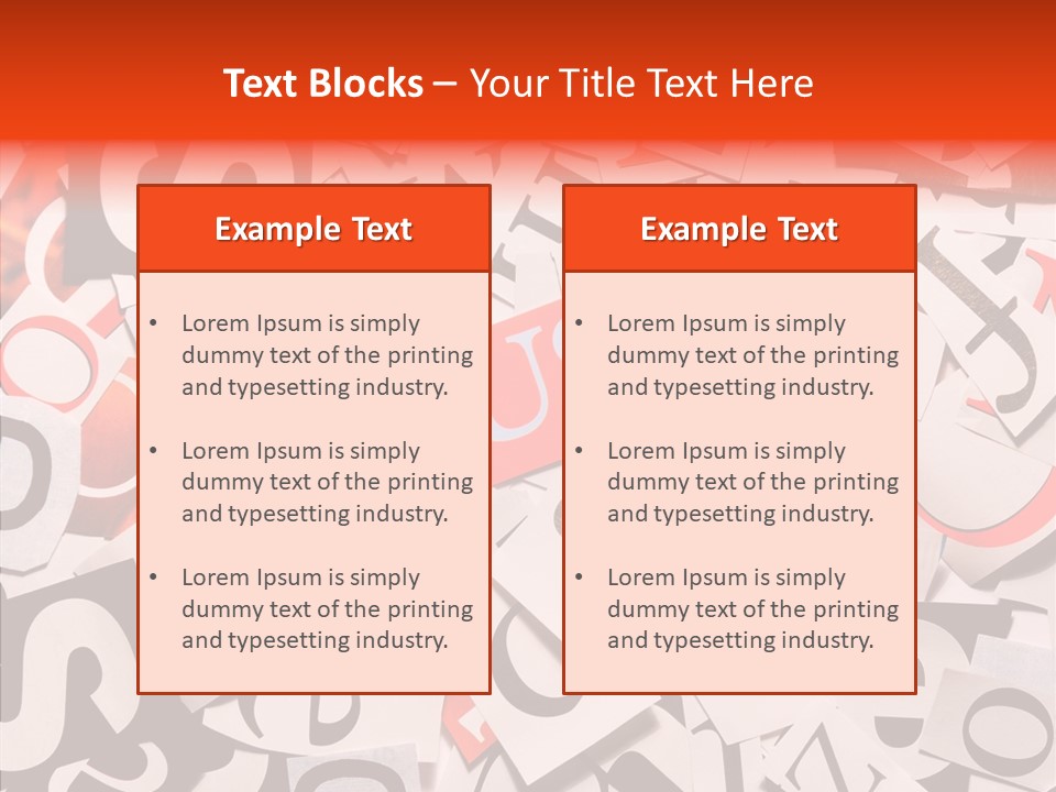 Letters Conditions Cataloger PowerPoint Template