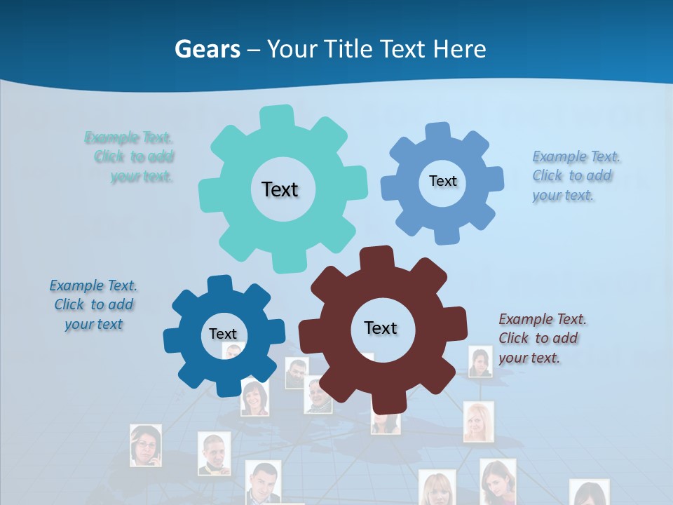 Online Support Diagram PowerPoint Template