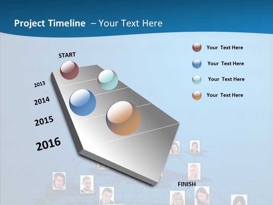 Online Support Diagram PowerPoint Template