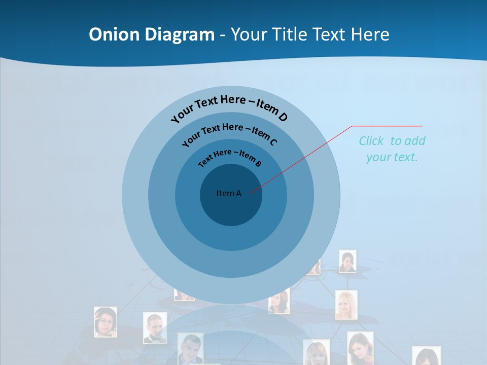 Online Support Diagram PowerPoint Template