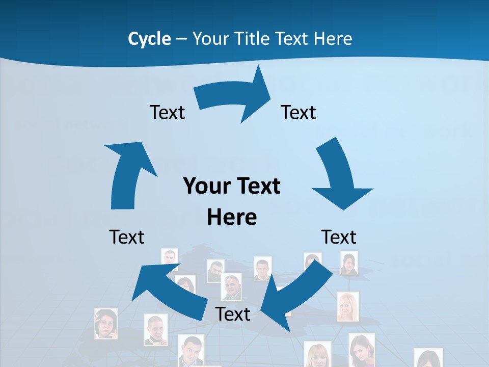Online Support Diagram PowerPoint Template