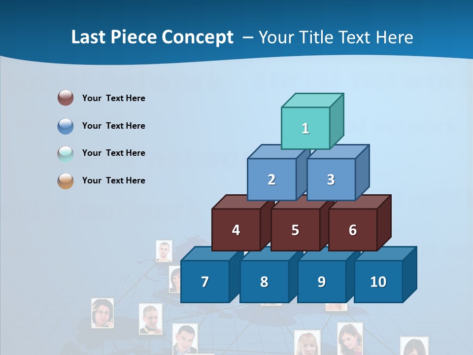 Online Support Diagram PowerPoint Template