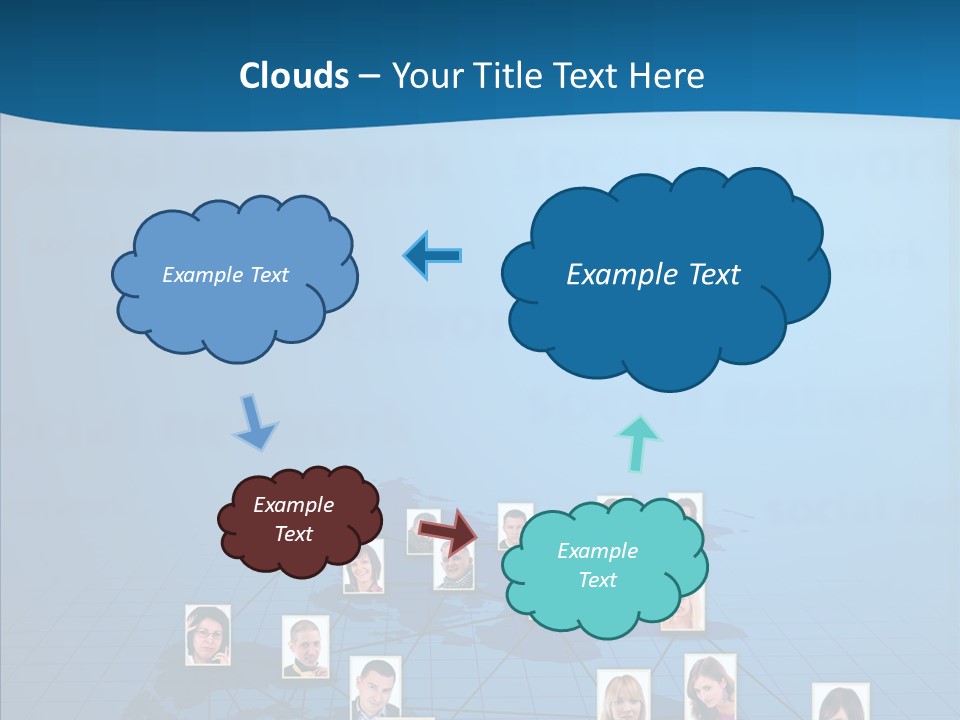Online Support Diagram PowerPoint Template