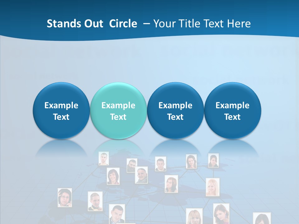 Online Support Diagram PowerPoint Template