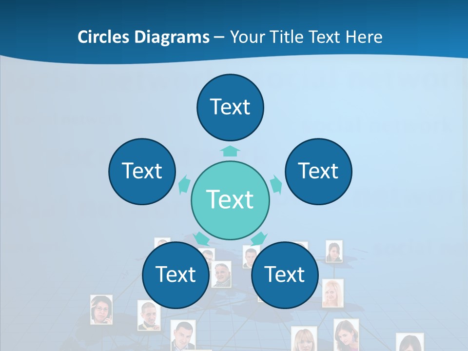 Online Support Diagram PowerPoint Template