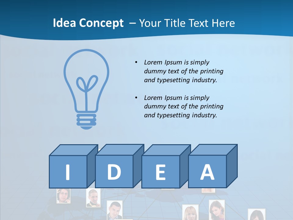 Online Support Diagram PowerPoint Template