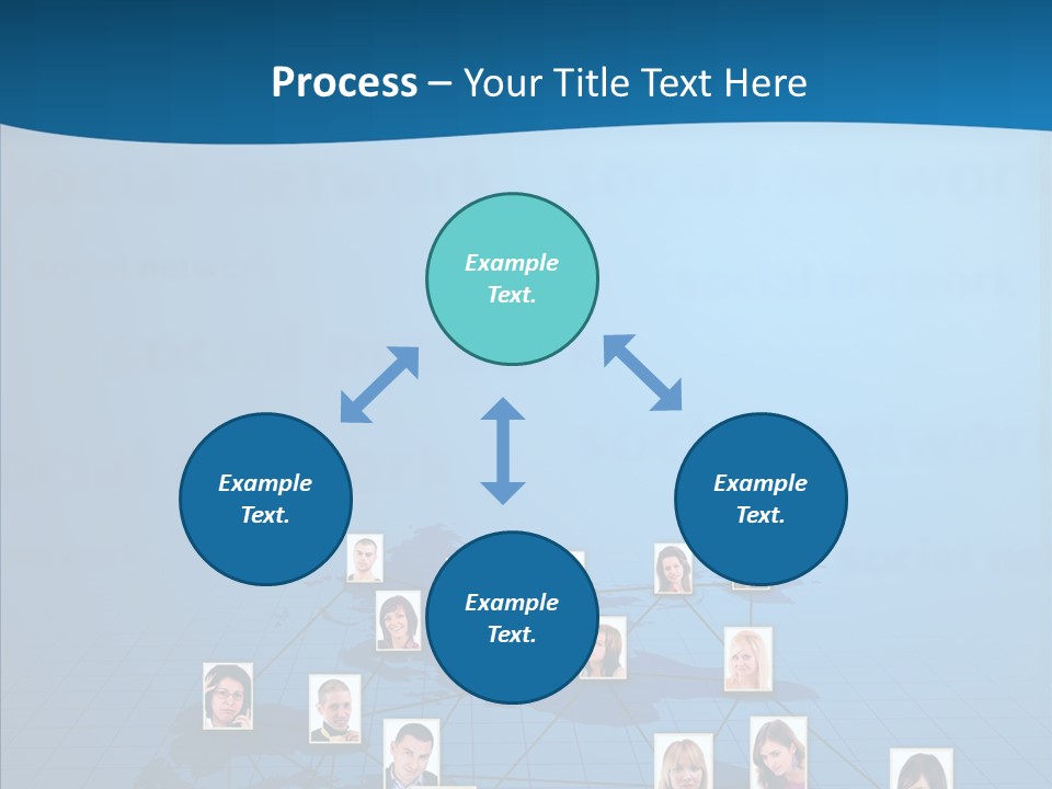Online Support Diagram PowerPoint Template